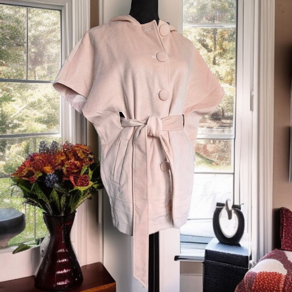 Elegant Cream Cape Coat